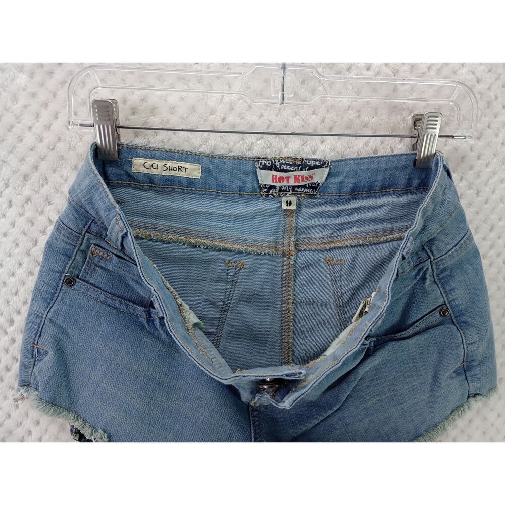 Hot Kiss American Patriotic Cici Short Juniors 9 Stars Stripes Cut Off Shorts - Picture 9 of 16